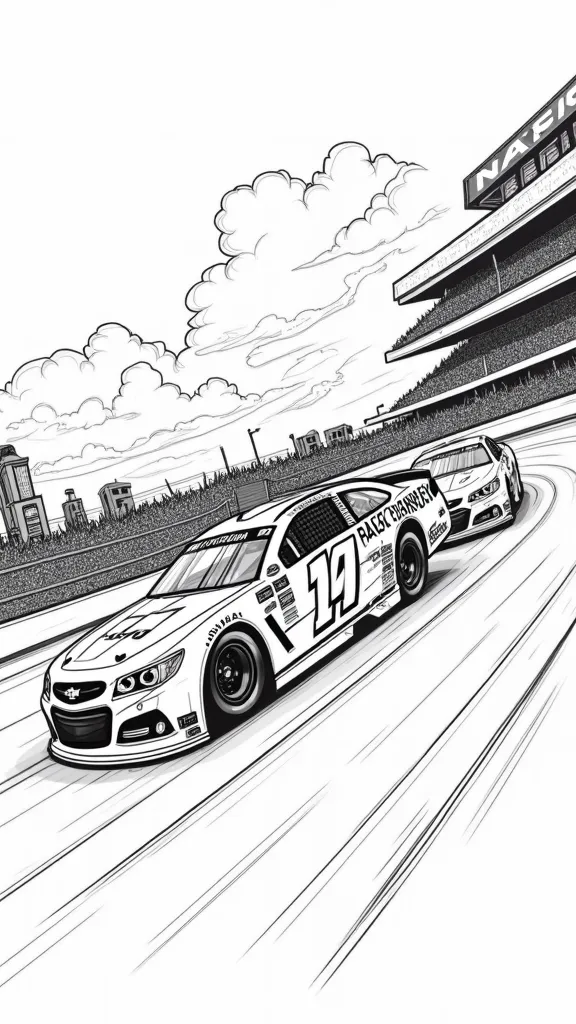 nascar coloring pages printable